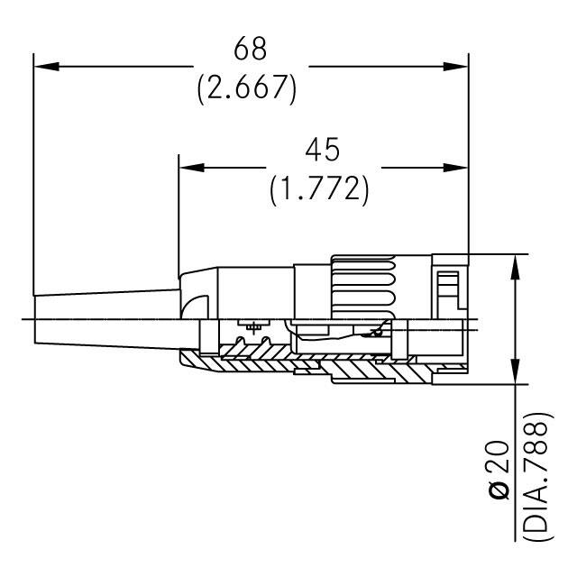 T 3428 551 Amphenol Tuchel Industrial  Rundsteckverbindergehäuse
